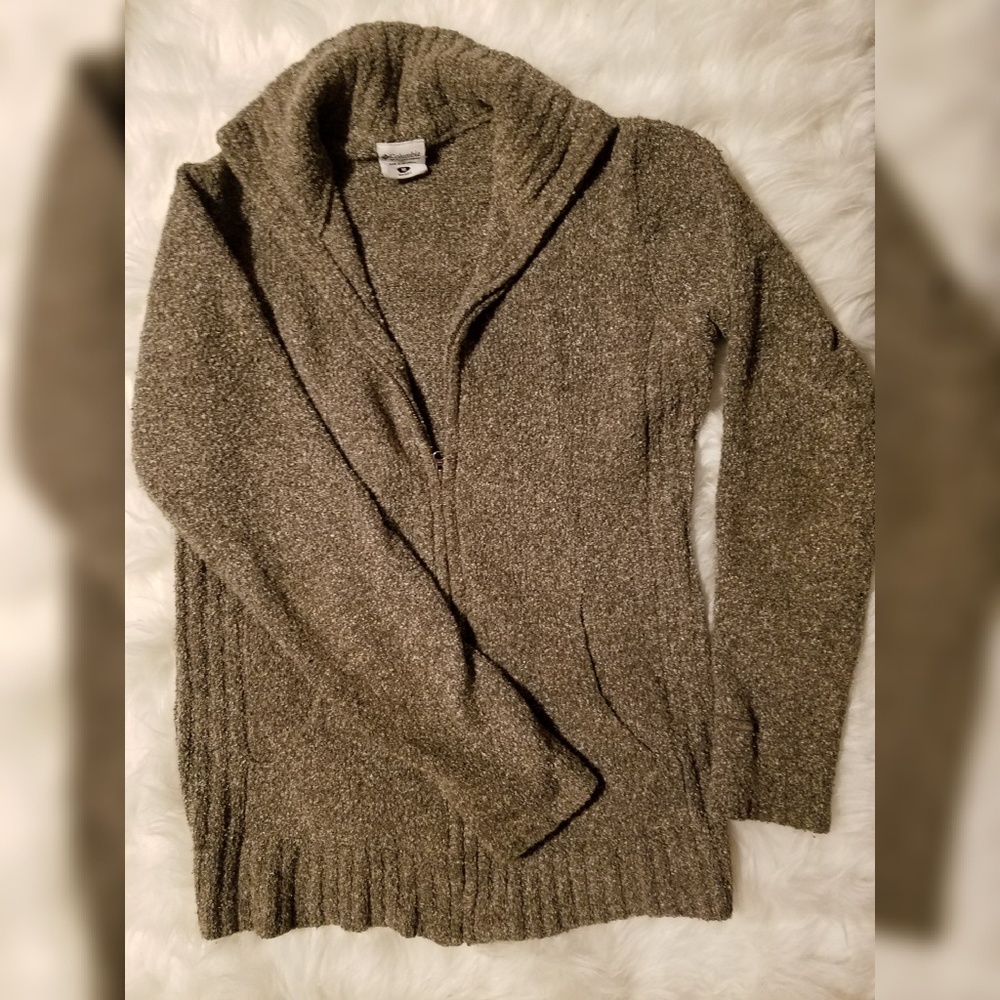 Columbia Speckeled Browm White Zip Up Jacket